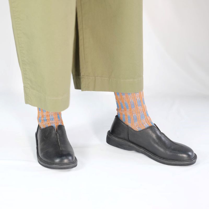meri ja kuu  plaid nepソックス /gray285 【日本製】